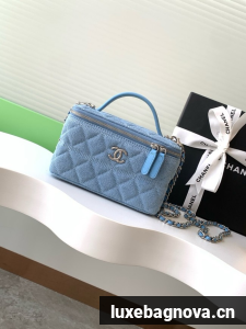 Chanel CLUTCH WITH CHAIN Denim AP4404-2 blue