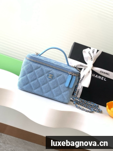 Chanel CLUTCH WITH CHAIN Denim AP4404 blue