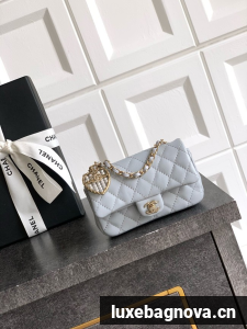 Chanel Classic Mini Bag with hook AP4760 gray