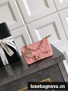 Chanel Classic Mini Bag with hook AP4760 pink