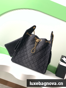 Chanel Denim HOBO BAG AS5231 black