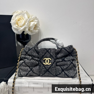 Chanel Denim Mini Bow Bag AS5849 black