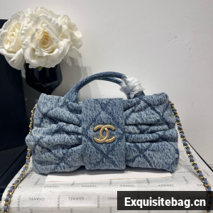 Chanel Denim Mini Bow Bag AS5849 blue
