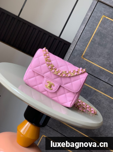 Chanel Grained Calfskin Shoulder Bag AS5329 pink