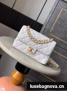 Chanel Grained Calfskin Shoulder Bag AS5330 white