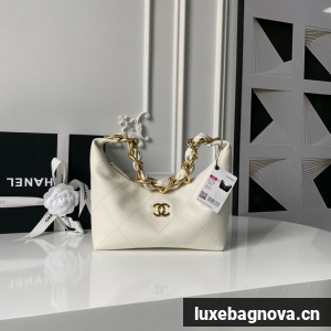 Chanel Hobo Handbag AS5837 white