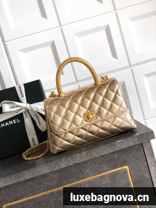 Chanel LARGE FLAP BAG WITH TOP HANDLE 92991-18