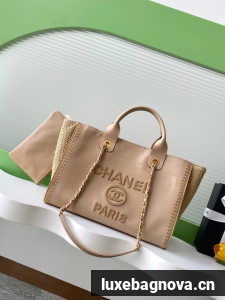 Chanel LARGE SHOPPING BAG Sheepskin A66941 Apricot