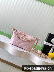 Chanel Lambskin Hobo Handbag AS5898 pink