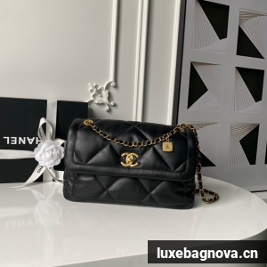 Chanel Lambskin Maxi Flapbag AS5734 black