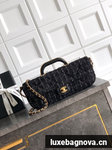 Chanel Large Flap Bag With Top Handle AS5807 BLACK