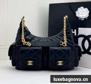 Chanel MAXI HOBO BAG AS5339 BLACK