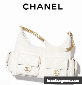 Chanel MAXI HOBO BAG AS5339 WHITE