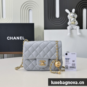 Chanel MINI FLAP BAG AS1786 light gray