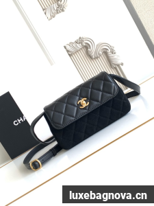 Chanel MINI FLAP BAG AS4677 BLACK