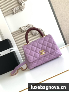 Chanel MINI FLAP BAG WITH TOP HANDLE AS2215-13