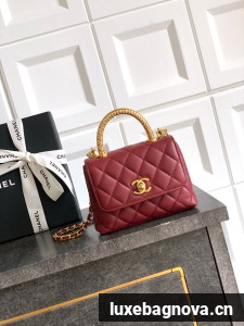 Chanel MINI FLAP BAG WITH TOP HANDLE AS2215-19
