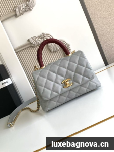 Chanel MINI FLAP BAG WITH TOP HANDLE AS2215-9