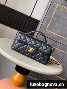 Chanel MINI FLAP BAG WITH TOP HANDLE AS5354 black