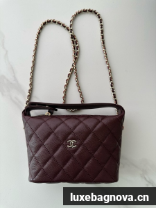 Chanel MINI Shoulder Bag Calfskin AS4386 burgundy