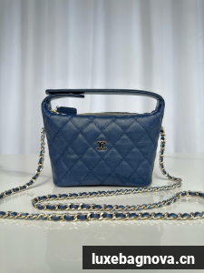 Chanel MINI Shoulder Bag Calfskin AS4386 dark blue