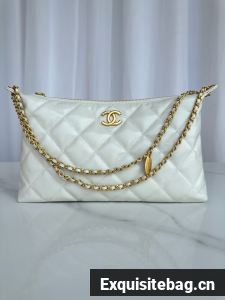 Chanel Medium HOBO BAG AS5498 white