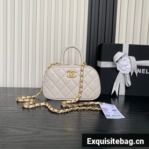 Chanel Mini Bowling Bag AS5572 white