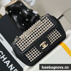 Chanel Mini flap bag AS4961 black&gold