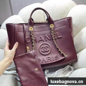 Chanel Original Leather LARGE SHOPPING BAG A66941 Wine