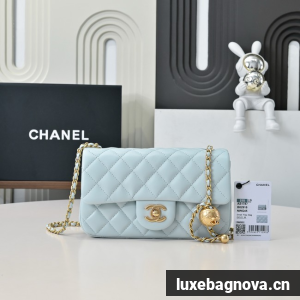 Chanel SMALL FLAP BAG AS1787 light Blue