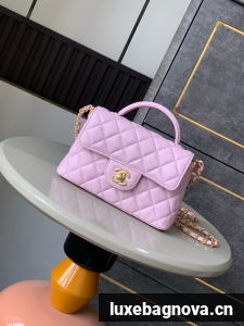 Chanel SMALL FLAP BAG WITH TOP HANDLE AS5355 pink