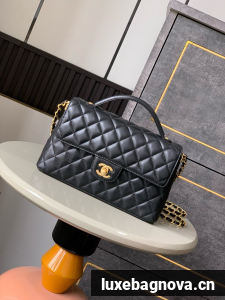 Chanel SMALL FLAP BAG WITH TOP HANDLE AS5356 black