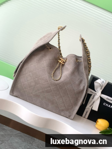 Chanel SUEDE HOBO BAG AS5311 DARK GRAY
