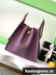 Chanel SUEDE HOBO BAG AS5311 Purple