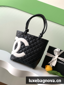 Chanel Sheepskin Shoulder Bag AS6336 black&white