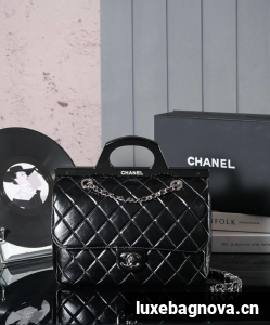 Chanel Sheepskin Tote Bag AS8021 black