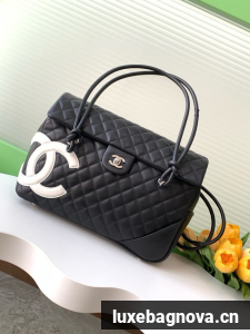 Chanel TOP HANDLE BAG AS6338 black&white