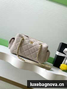 Chanel velvet Bowling Bag AS5791 Cream