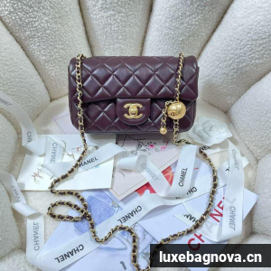 Chanel SMALL FLAP BAG AS1787 wine
