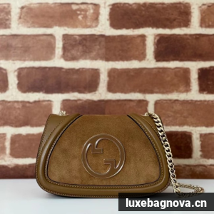 GUCCI BLONDIE SMALL SHOULDER BAG suede 815711 brown