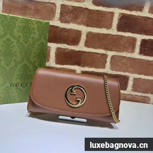 GUCCI BLONDIE WALLET ON CHAIN 725215 Camel