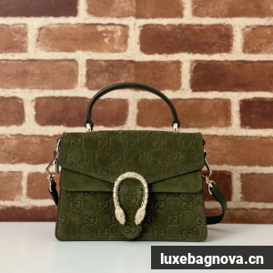 GUCCI DIONYSUS MINI TOP HANDLE BAG 813400 Dark green