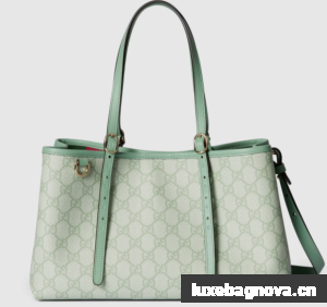 GUCCI GG EMBLEM MEDIUM TOTE BAG 815214 Sage green