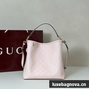 GUCCI GG Emblem medium bucket bag 815103 pink