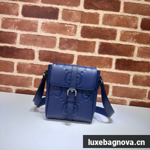 GUCCI GG Emblem mini crossbody bag 760235 blue