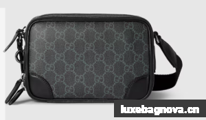 GUCCI GG Emblem mini crossbody bag 821217 black