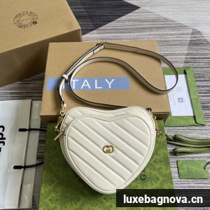 GUCCI GG MARMONT SMALL SHOULDER BAG 751628 WHITE
