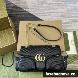 GUCCI GG MARMONT SMALL SHOULDER BAG 795228 black