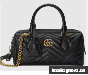 GUCCI GG MARMONT SMALL TOP HANDLE BAG 746319 black