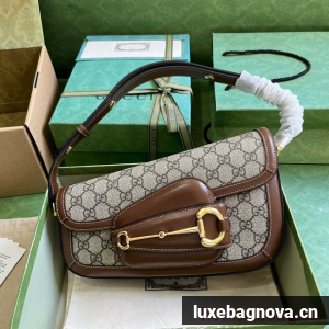 GUCCI HORSEBIT 1955 SMALL SHOULDER BAG 764155 Brown Demetra trim